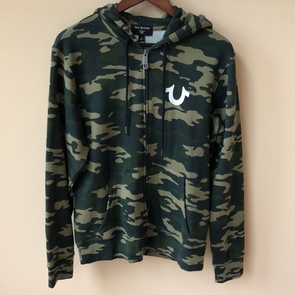 NWT True Religion Camo zip hoodie - Picture 2 of 5